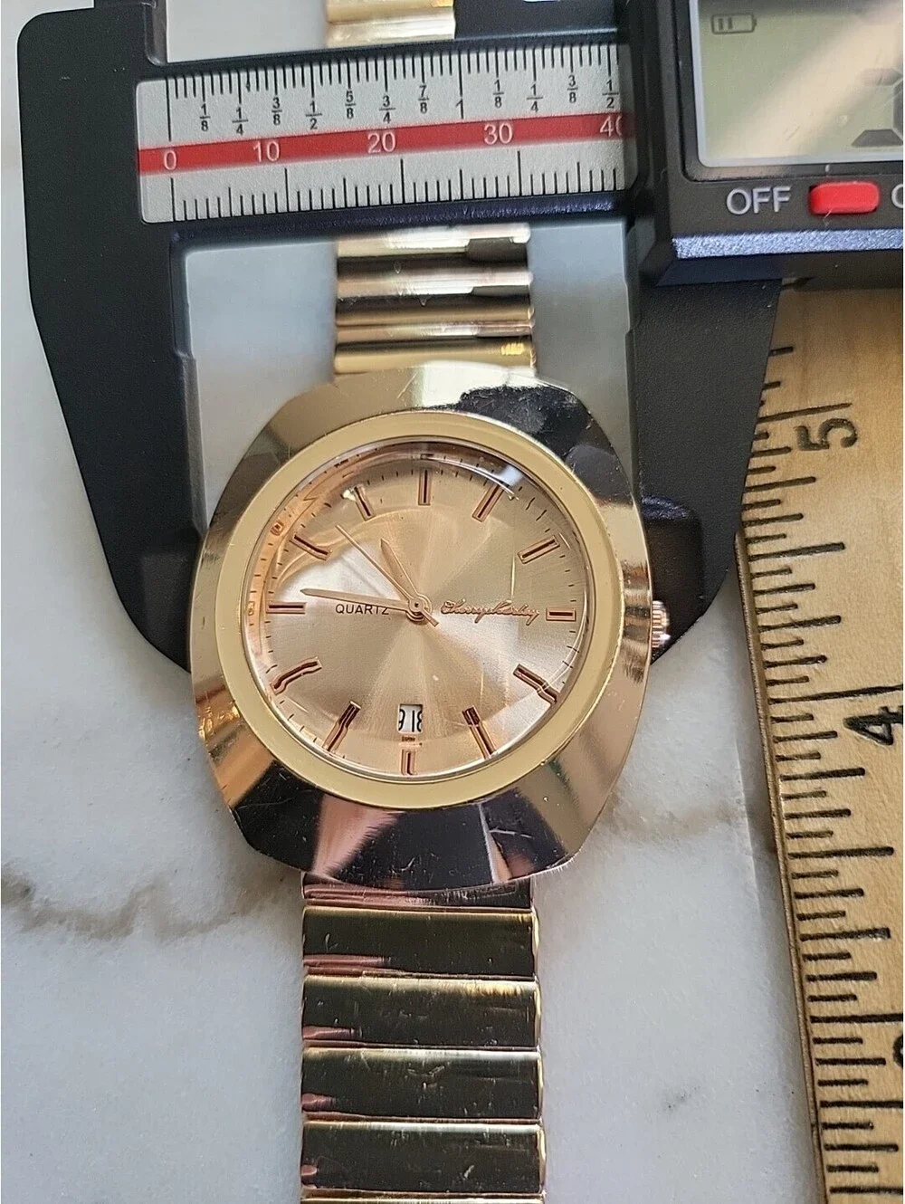 Womens Watch Cherry Shirley RoseGold Tone Square Face New Battery Working